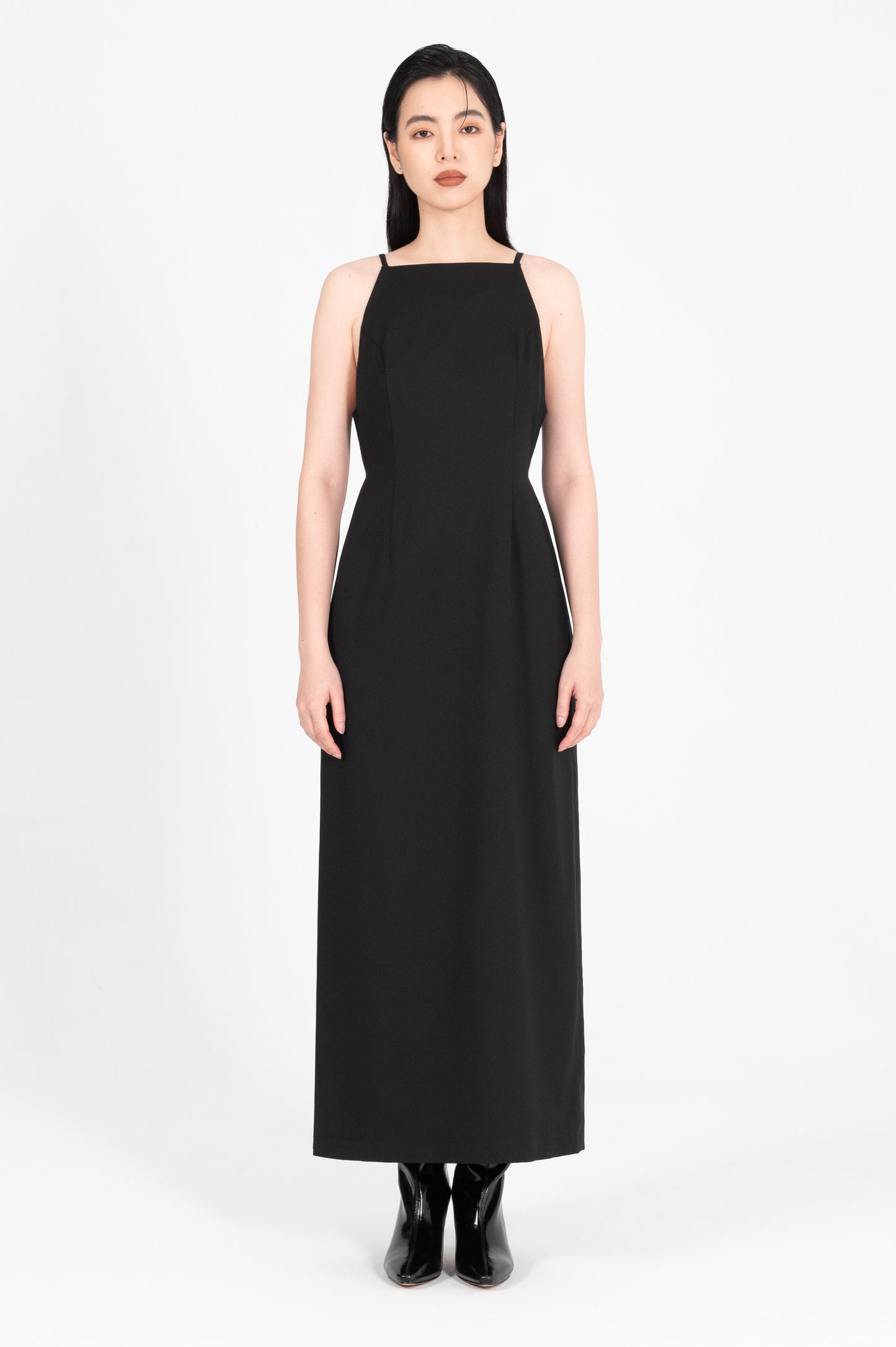 Tailored Side Slit Maxi Dress