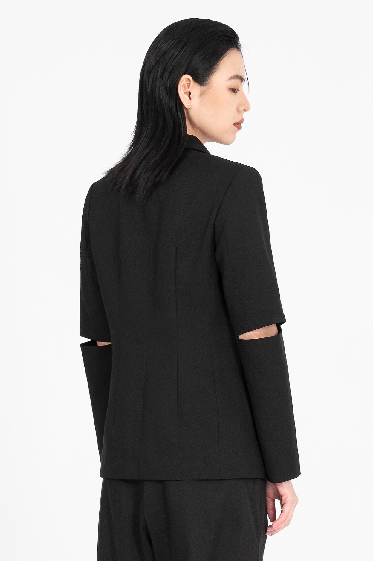 Elbow Cutout Lightweight Blazer