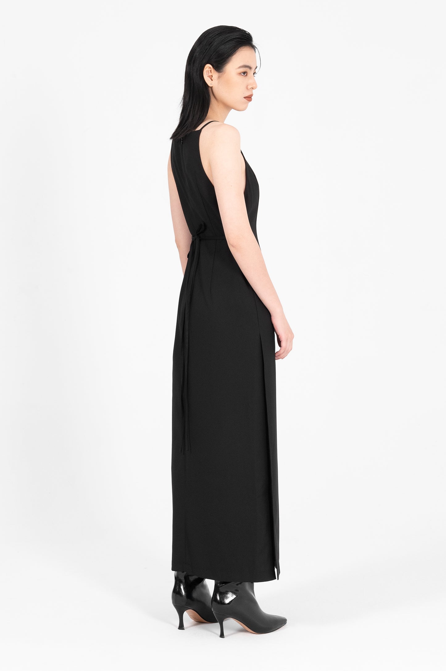 Tailored Side Slit Maxi Dress