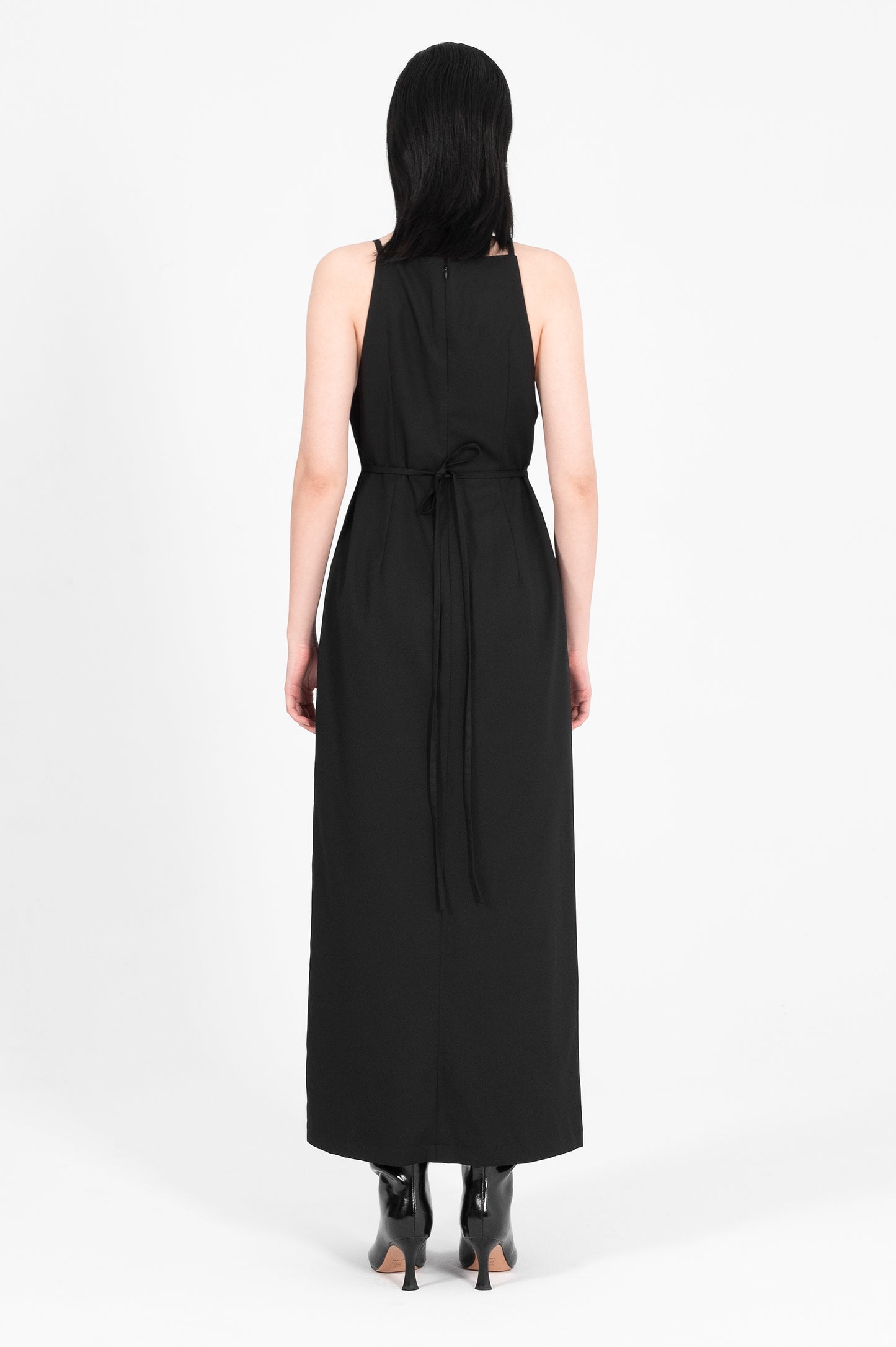 Tailored Side Slit Maxi Dress
