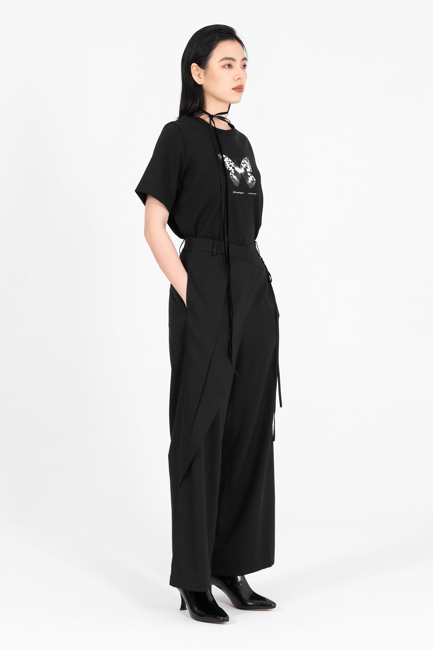 Butterfly Lumen Print T-shirt (Black&White)