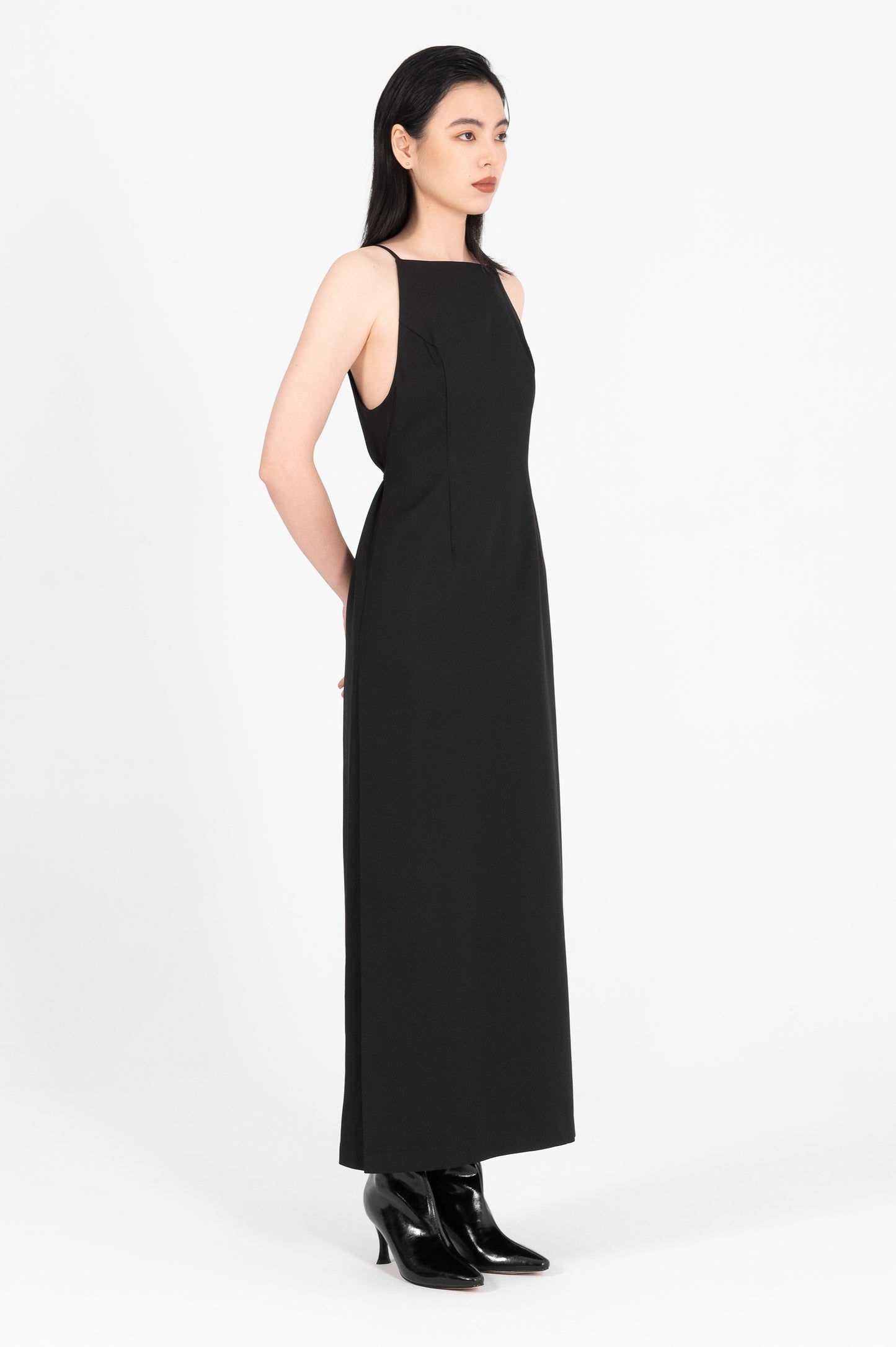 Tailored Side Slit Maxi Dress