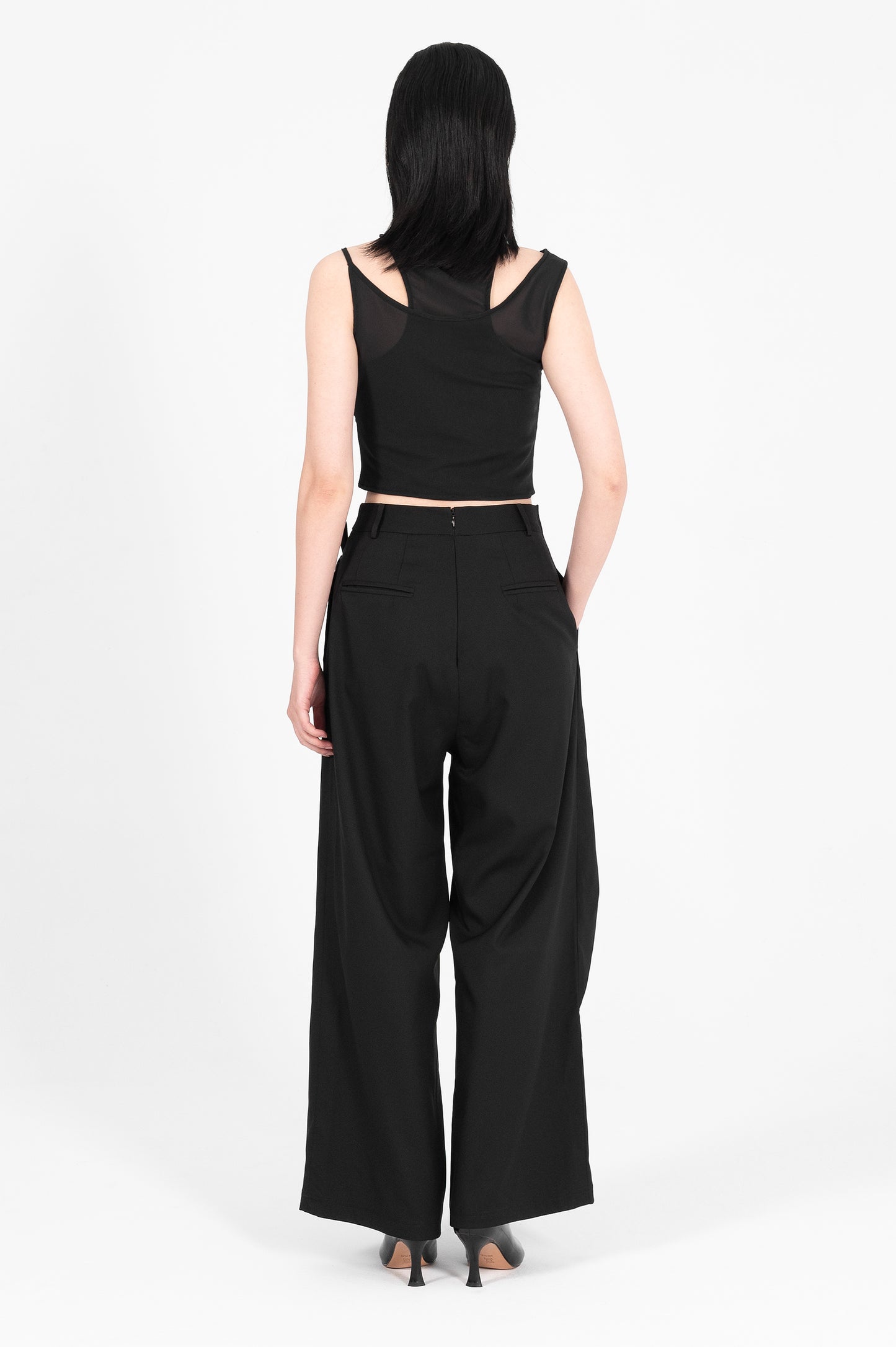 Sheer Layering Asymmetrical Tank Top