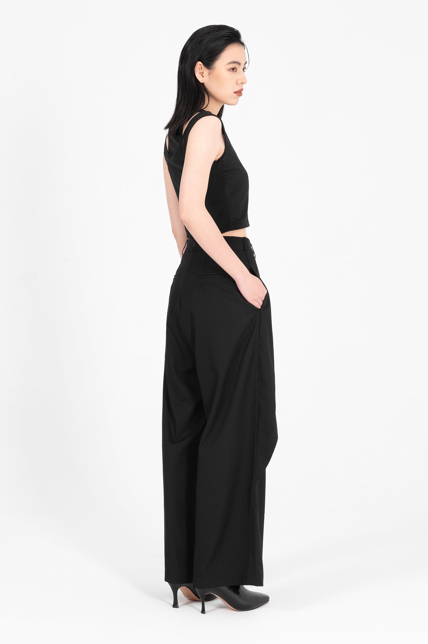 Sheer Layering Asymmetrical Tank Top