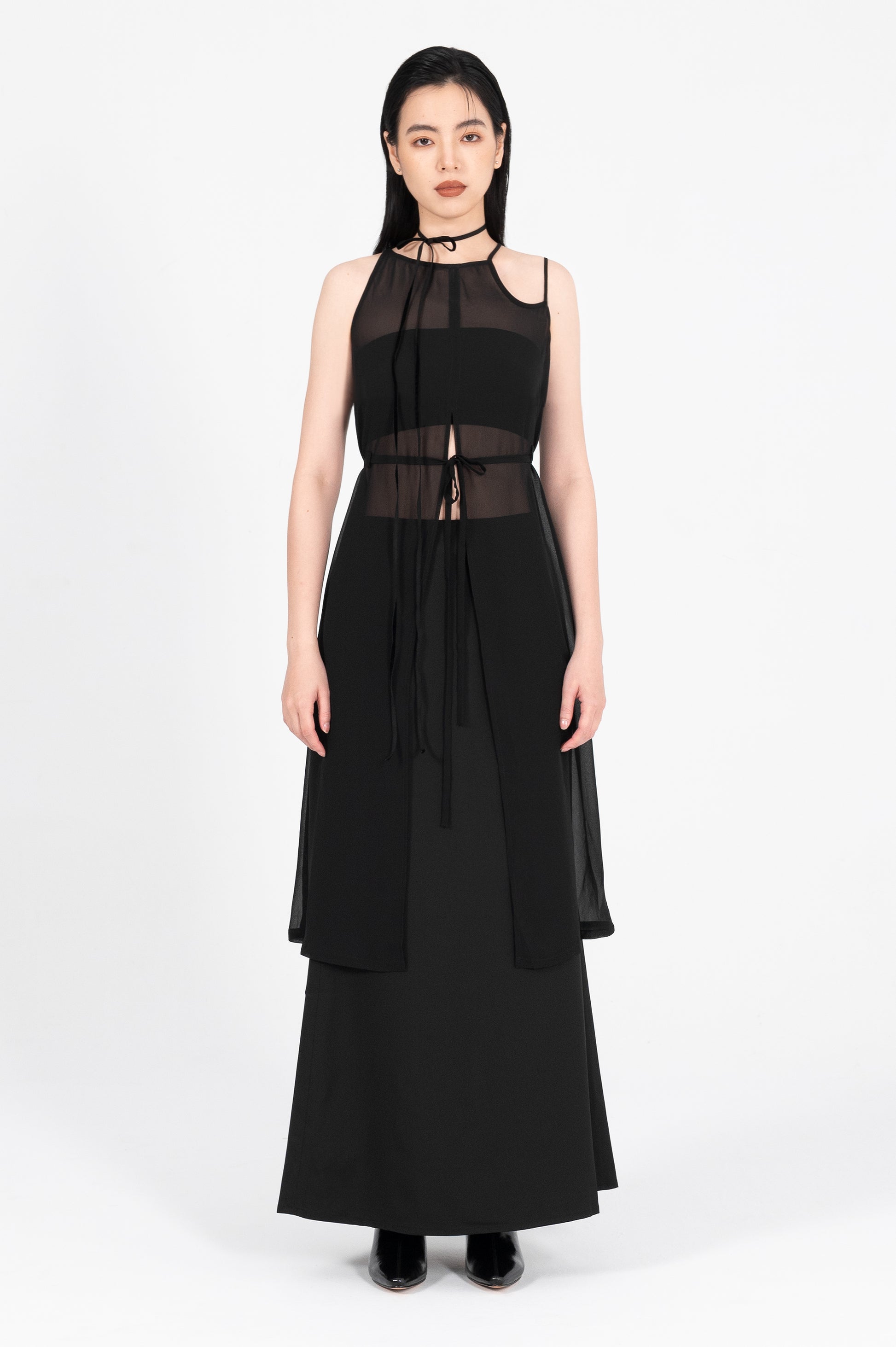 sheer midi dress Sheer Midi Dress